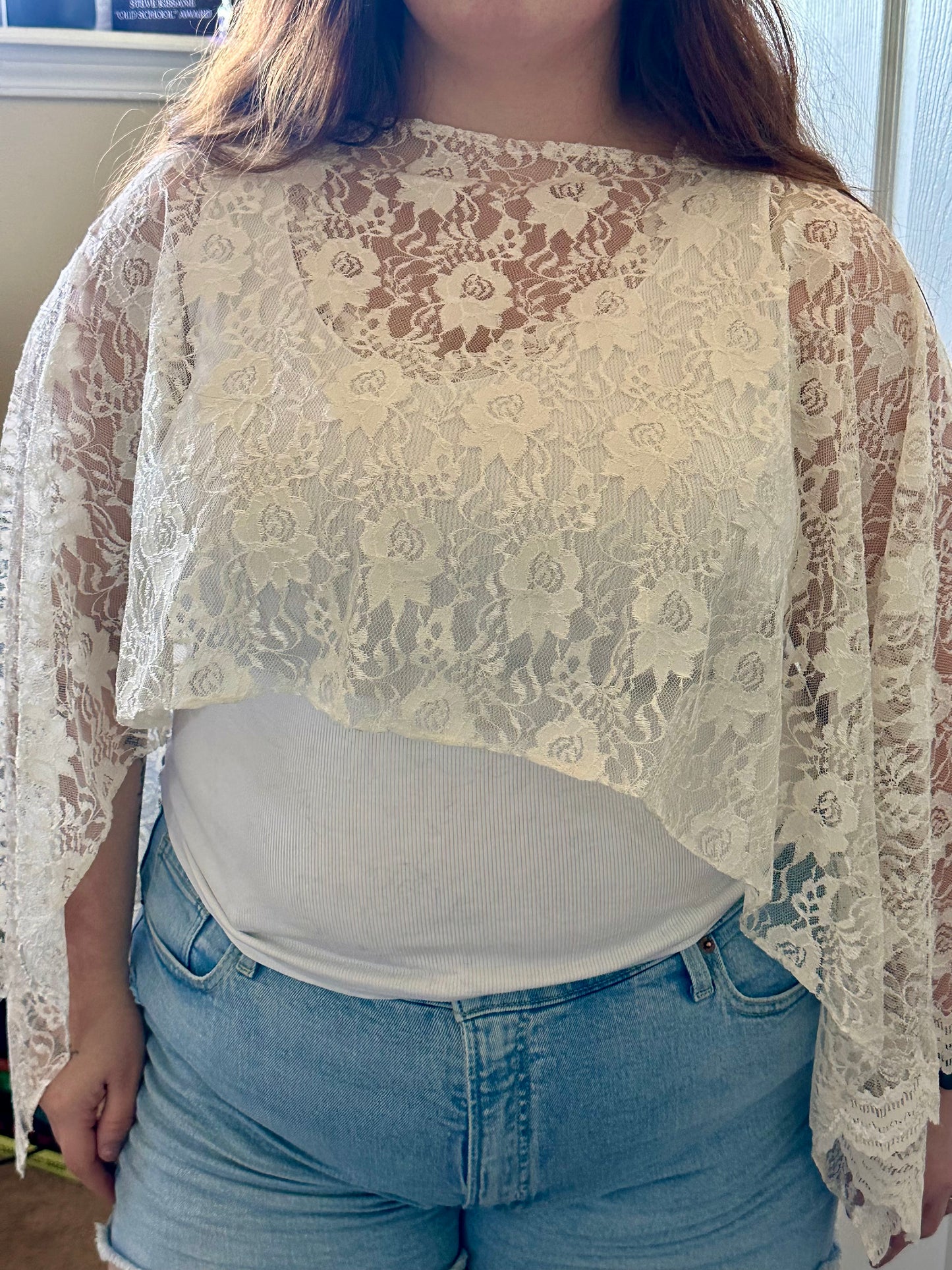 Flowy Lace Poncho